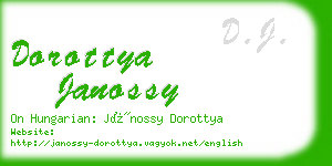 dorottya janossy business card